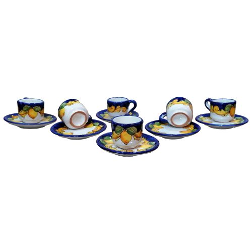 Set tazzina e piattino. Linea Barocco e Limoni. Ceramica... 2
