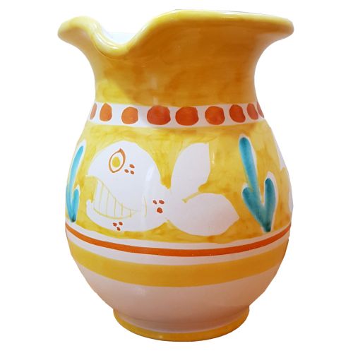 Brocca Panciuta. Linea Animaletti. Ceramica di Vietri. Dipinta a mano.