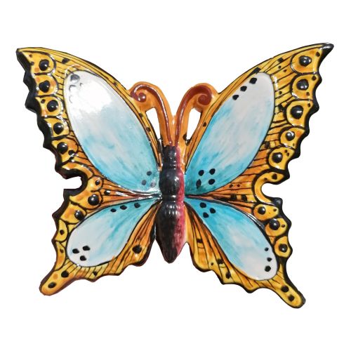 Farfalla colorata in Ceramica di vietri dipinta a mano....