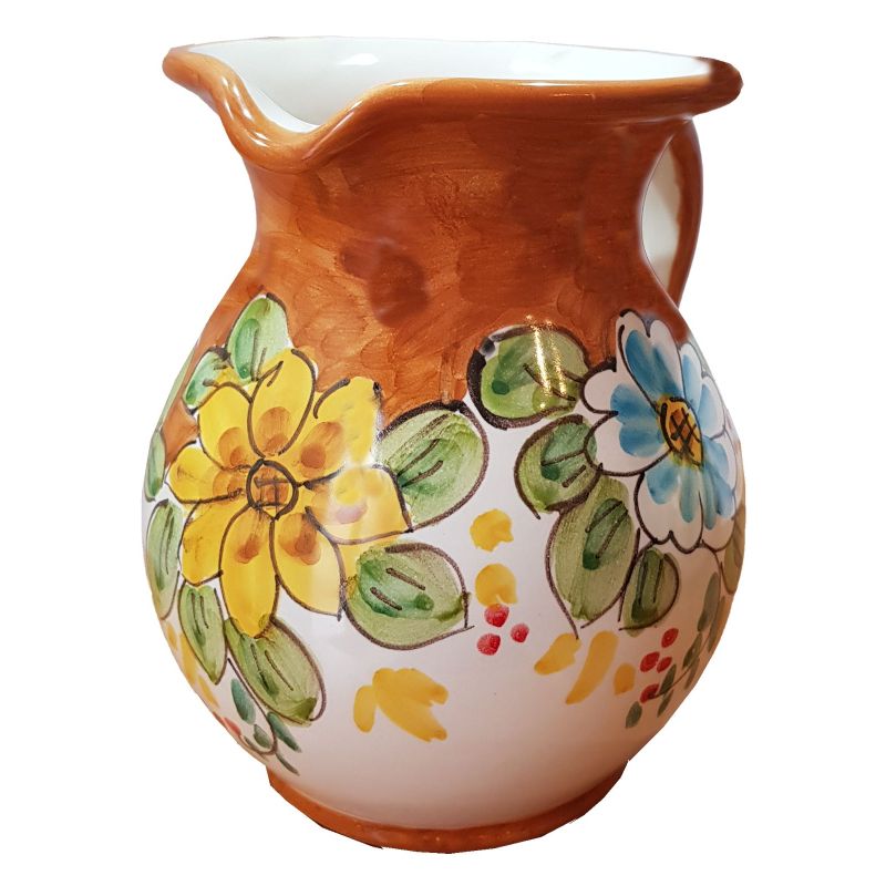 Carafe Bombée. Ligne Fleurs. Céramique de...