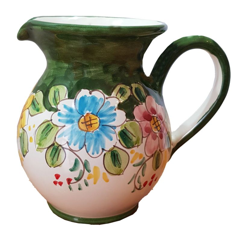 Bulbous Pitcher. Flower Line. Vietri ceramics....