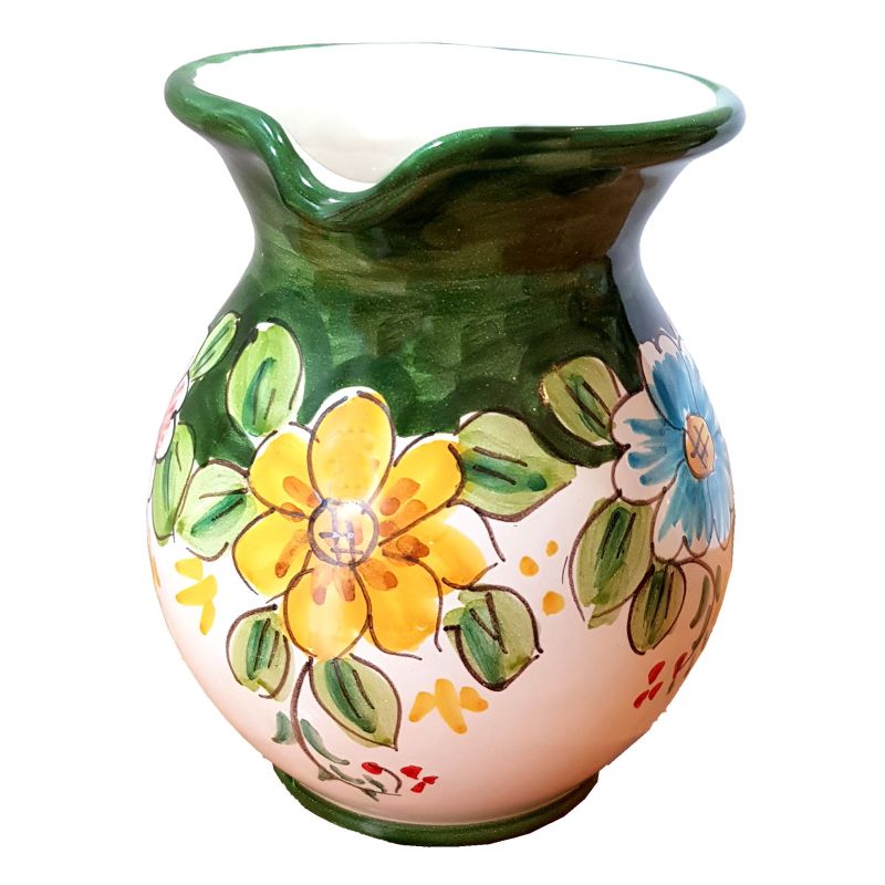 Carafe Bombée. Ligne Fleurs. Céramique de...