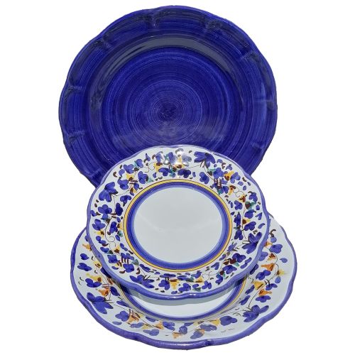 Plate. Spring Flowers Line. Big Mama. Vietri Ceramics. Hand-painted.