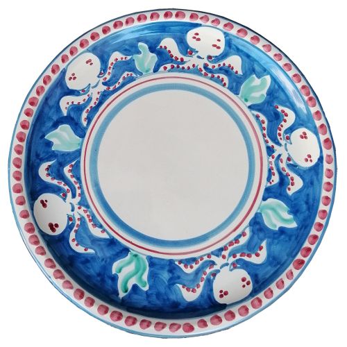 Restaurant Line – Pizza Plate. Little Animals Line. Vietri Ceramics. Hand-Painted.