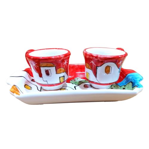 Kaffee-Tassen- und Tablett-Set „Tet-a-Tet“ Geschenk.... 2
