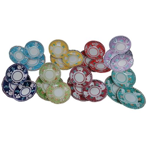 Plates and bowls set. Animals Line. Vietri ceramic....