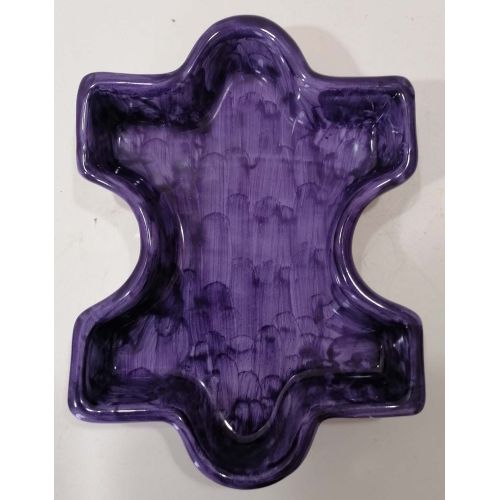 Vorspeisenschale. Kaltes Abendessen. Steckpuzzle-Form. Vietri Keramik. Handbemalt.