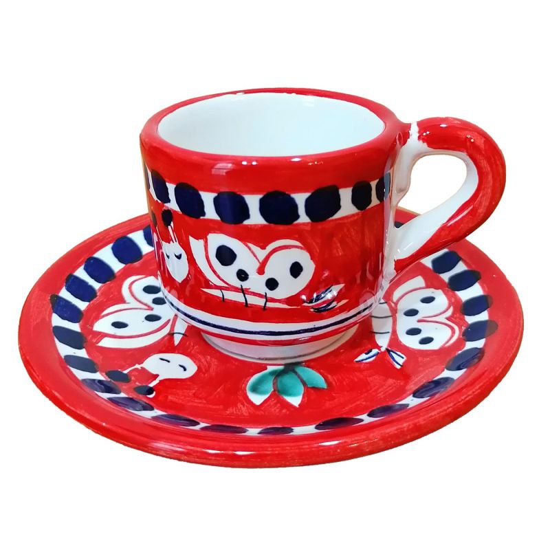 Taza de café con plato. Línea animalitos....