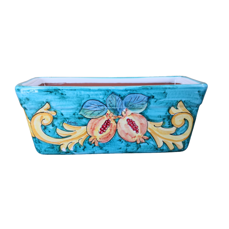 Rectangular Planter. Green Ramina Base with...