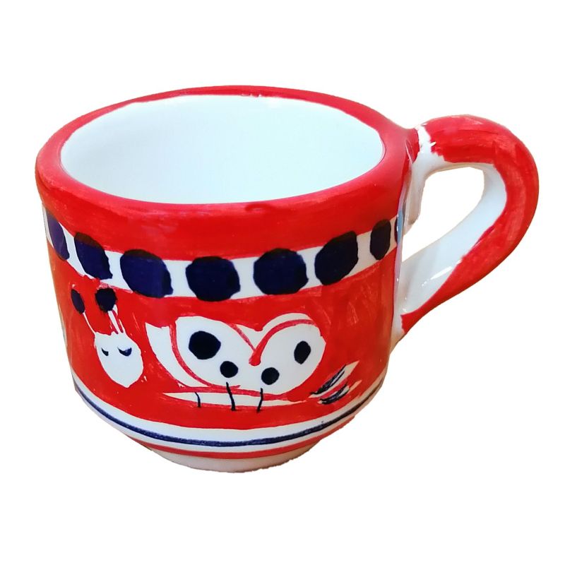 Kaffeetasse mit Untertasse. Tierchen-Linie....
