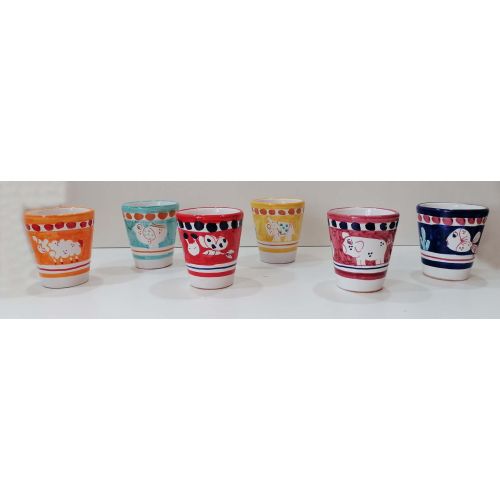 Glass. Animaletti Line. Vietri Ceramic. Hand-Painted.