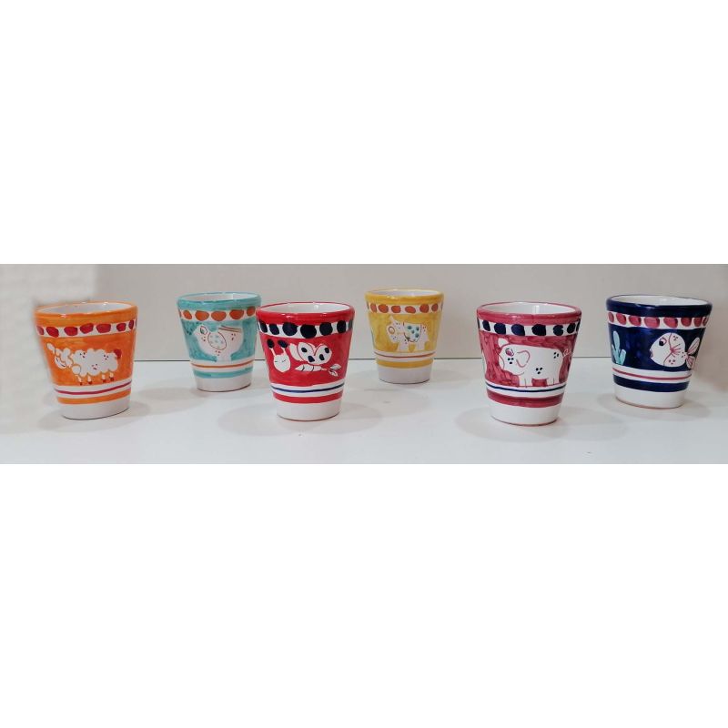 Bicchiere. Linea Animaletti. Ceramica di...