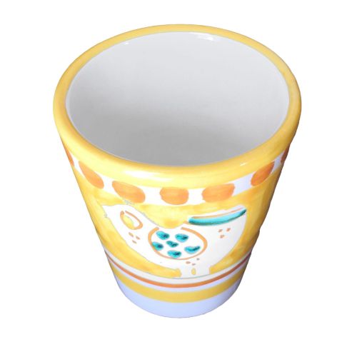 Vaso. Línea Animaletti. Cerámica de Vietri. Pintado a Mano.