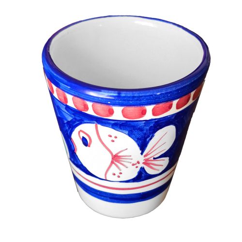 Vaso. Línea Animaletti. Cerámica de Vietri. Pintado a Mano.