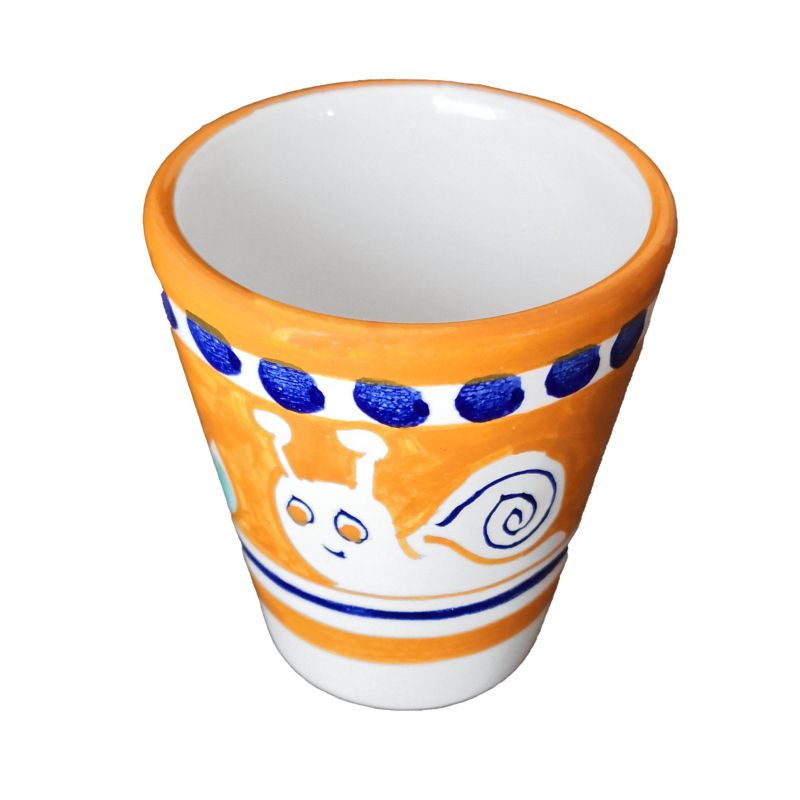 Bicchiere. Linea Animaletti. Ceramica di...