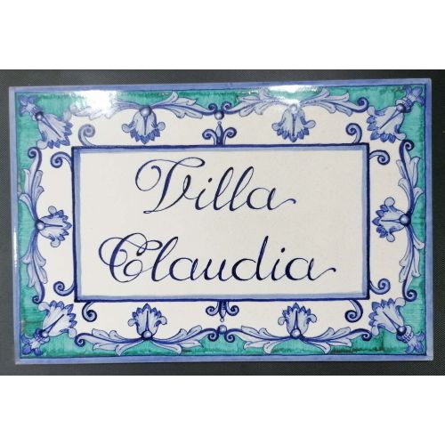 Plaque personnalisable. Céramique de Vietri. Peinte à la...
