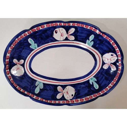 Oval scalloped serving plate. Little Animals line. Vietri...