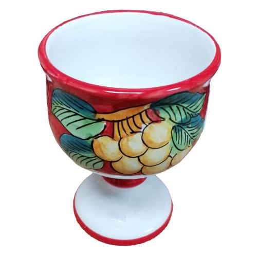 Calice Svasato. Linea Frutta. Ceramica di Vietri. Dipinto...
