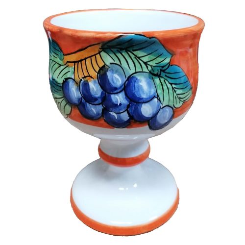 Flared Goblet. Fruit Collection. Vietri Ceramics. Hand-painted.