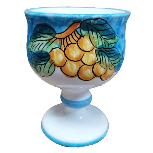 Flared Goblet. Fruit Collection. Vietri Ceramics. Hand-painted.