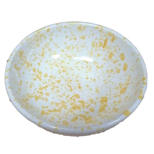 Smooth soup bowl. Splattered. Modern line. Hand-painted Vietri ceramic.