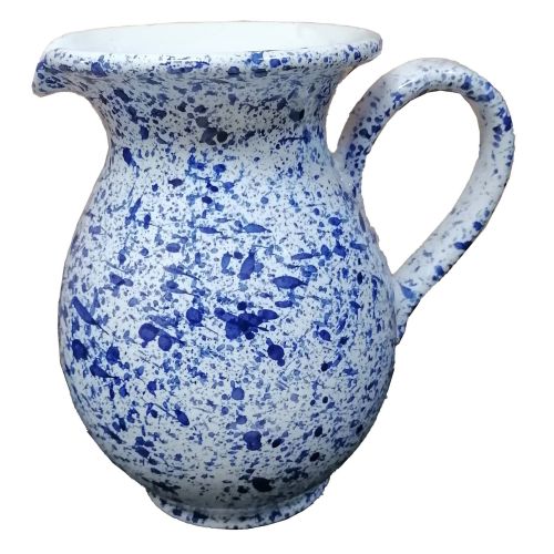 Bulbous Pitcher. Modern Line. Vietri ceramics. Hand-painted.