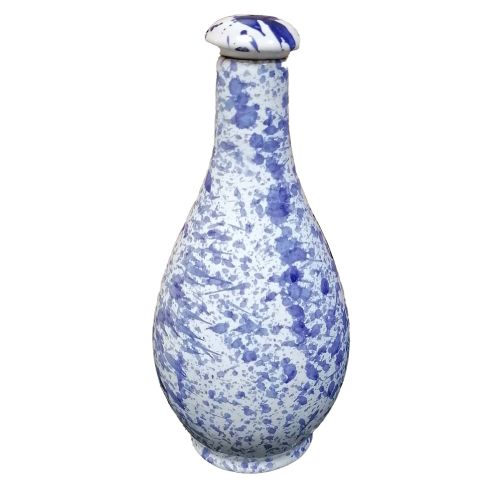 Oil and Vinegar Bottle. Modern Collection. Hand-Painted Vietri Ceramics.