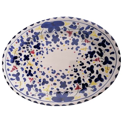 Restaurants line. Big Mama. Oval bowl platter. Serving dish. Vietri ceramics. Hand-painted.