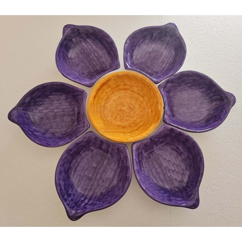 Appetizer set. Cold dinner. 7 pcs. Daisy shape....