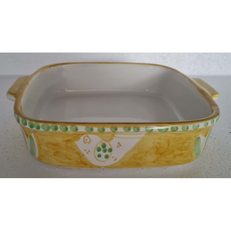 Oven pan Animal line. handpainted Vietri ceramic