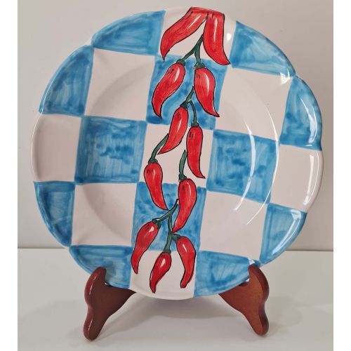 Teller – Linie Kacheln & Chili. Handbemalte... 2