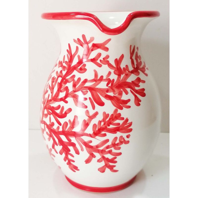 Carafe Bombée. Ligne Marine. Décor Corail....