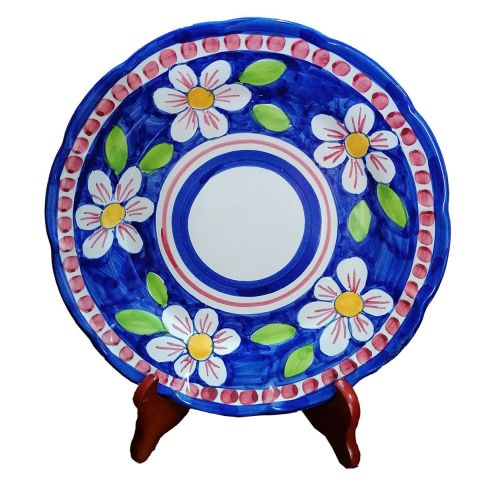 Plate. Flowers Collection. Vietri ceramic. Available dinner, soup, dessert or charger plate.