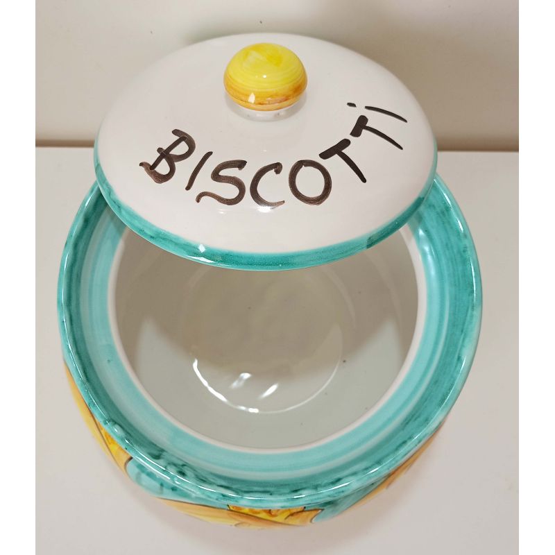cookie Jar Baroque line handpainted Vietri ceramic