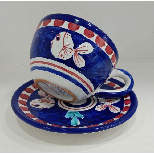 Cup. Perfect for milk, cappuccino, or tea. Little Animals line. Vietri ceramic. Hand-painted.