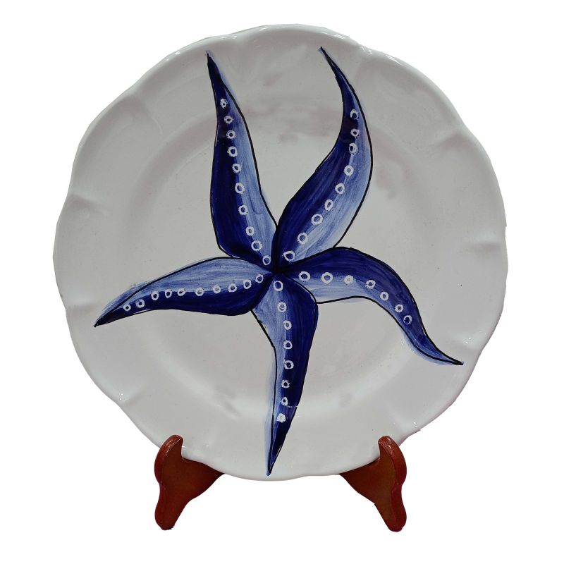Dish, plate Sea line. Vietri Ceramics dinner,...