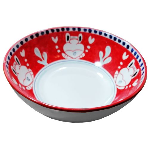 Bowl wave border Animal line - handpainted Vietri ceramic