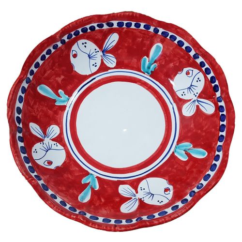 Bowl wave border Animal line - handpainted Vietri ceramic