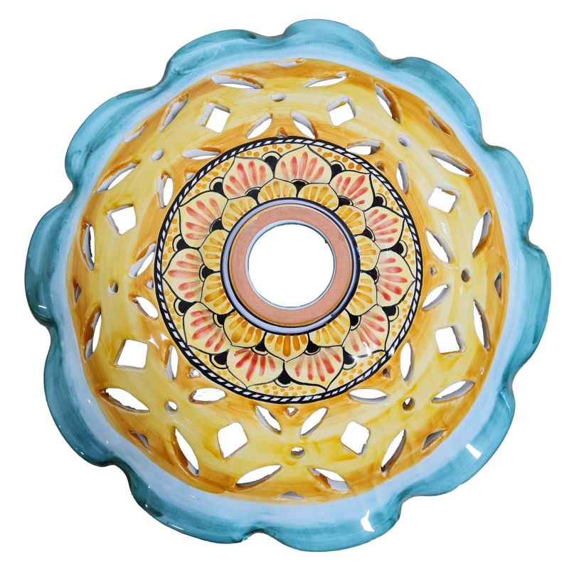 Chandelier Openwork wavy edged. Hand-painted...