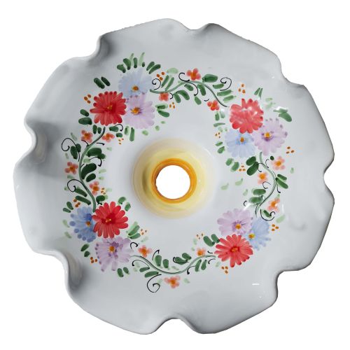 Lampadario bordo ondulato Fiori Ceramica di Vietri... 2