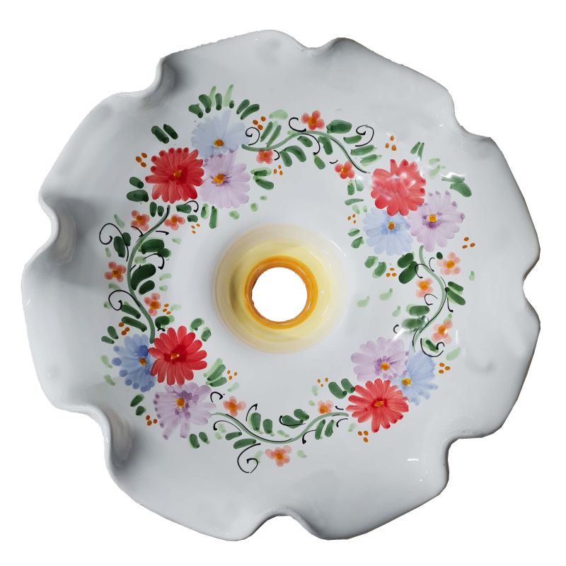 Kronleuchter mit gewelltem Rand, Blumen....
