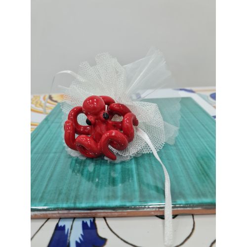 Bomboniera placeholder octopus. handpainted Vietri ceramic 2
