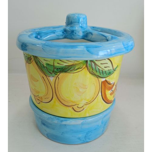 Escurre Cubiertos. Colección Limones. Cerámica de Vietri...