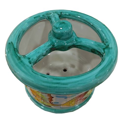 Escurre Cubiertos. Colección Marina. Cerámica de Vietri Pintada a Mano.