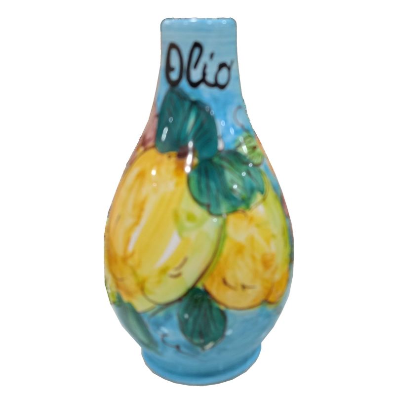 Öl- und Essigflasche mit Griff. Zitronen- und...