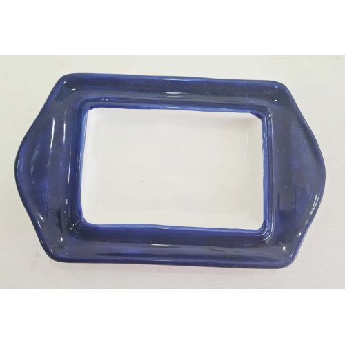 Vassoio Burro/Formaggi. Linea Animaletti. Ceramica di Vietri. Dipinta a mano.
