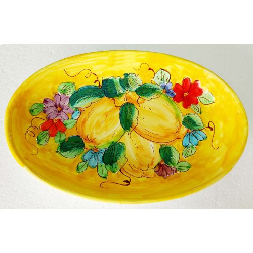 Ovaler Servierteller. Schale. Blumen- & Zitronen-Linie.... 2